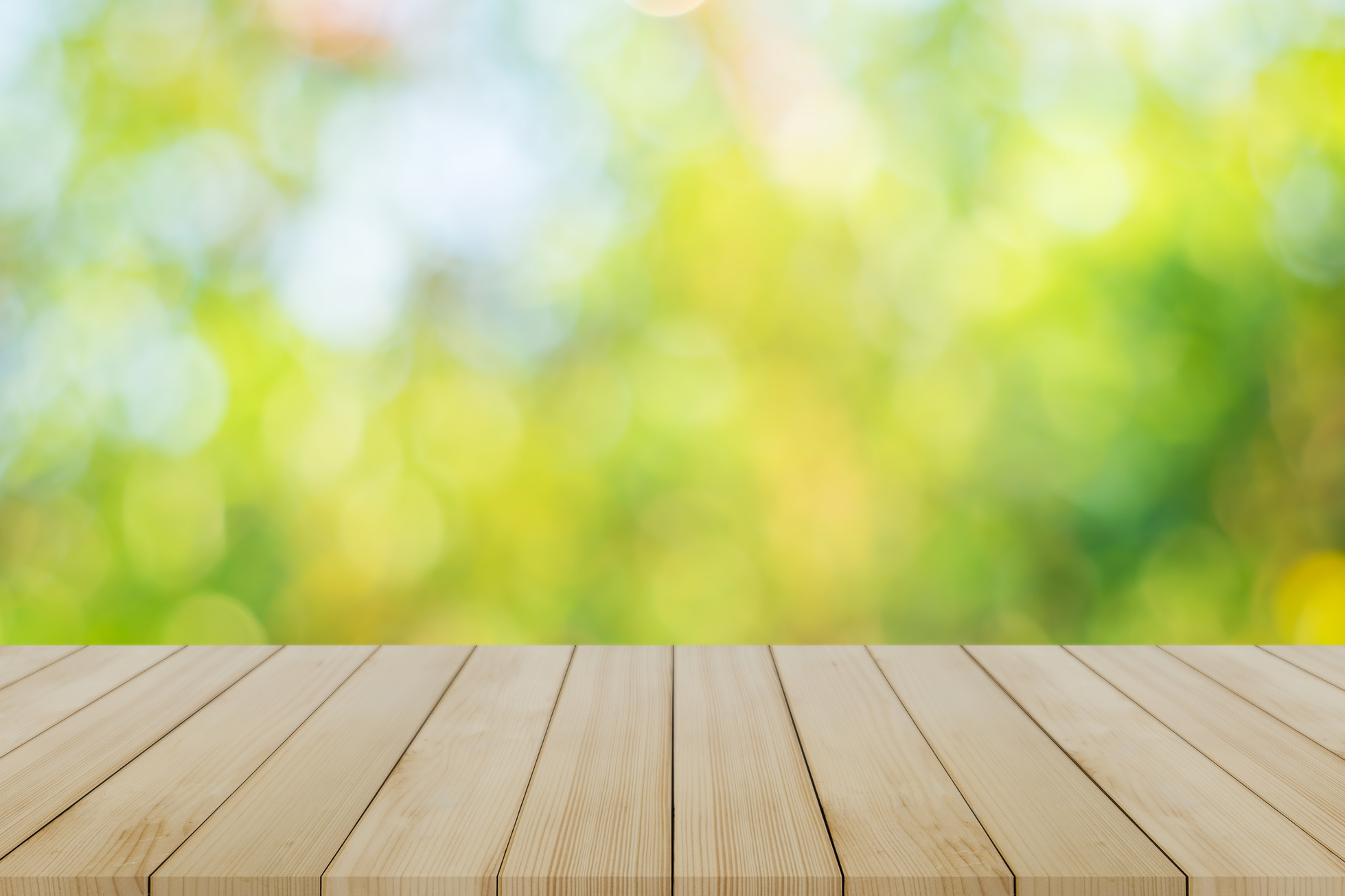 Empty Wooden Table Ready for Food Display